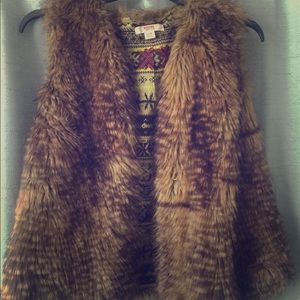 Faux Fur Vest XL